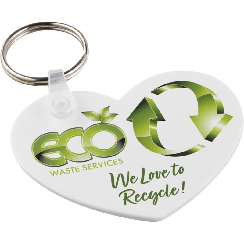 Tait heart-shaped recycled keychain