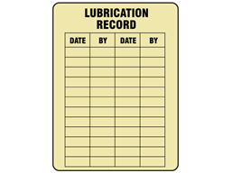 Lubrication record label