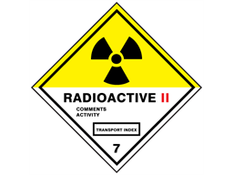 Radioactive 11 7 hazard warning diamond sign