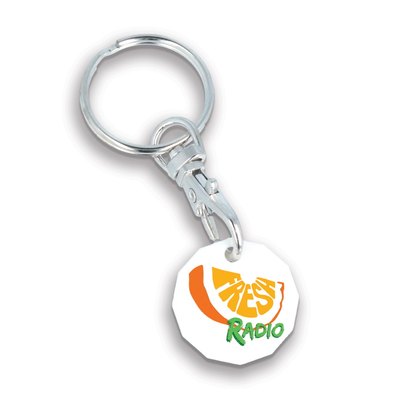 Trolley Coin Keyring