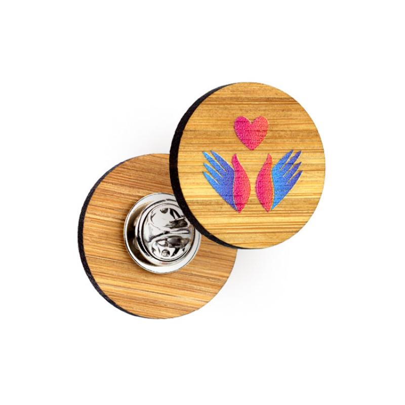 Bamboo Clutch Pin Badge