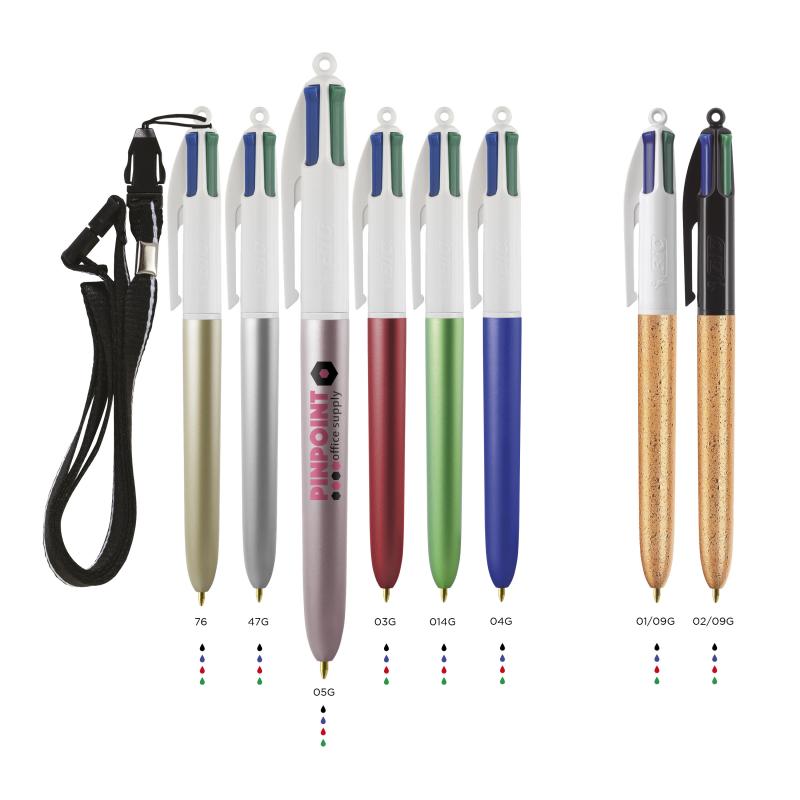 BIC&#174; 4 Colours Glac� with Lanyard Screen Printing