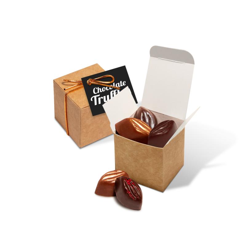 Eco Kraft Cube Cocoa Bean Truffles