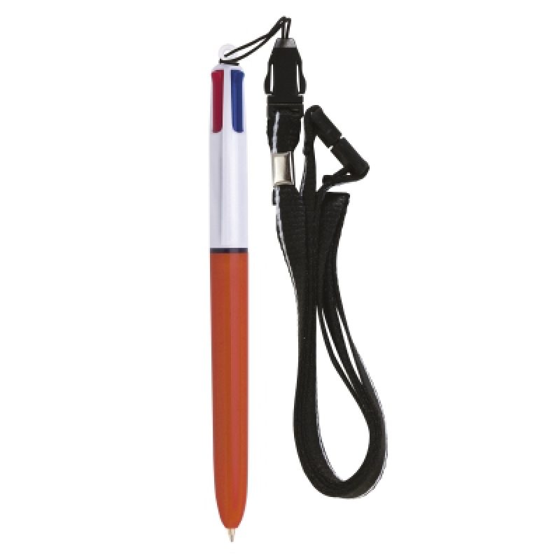 BIC&#174; 4 Colours Fine Pen + Lanyard