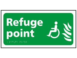 Refuge point sign.