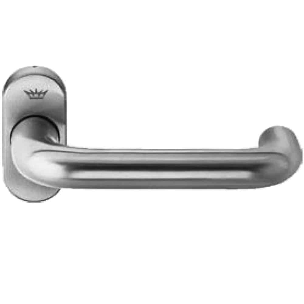 UK Suppliers Of Schuco Door Handle (Oval Backplate) Curved Design With Return
