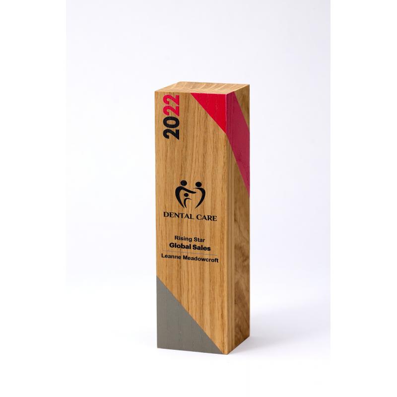 21cm x 6cm x 6cm Beech Square Column Award