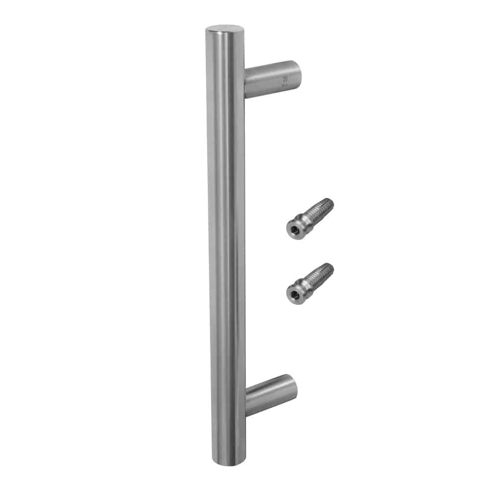 UK Suppliers Of HAB2 BLU 316 Stainless Steel Inline Round ‘T’ Bar Pull Handle for Aluminium Sliding Doors