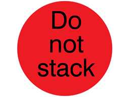 Do not stack packaging label