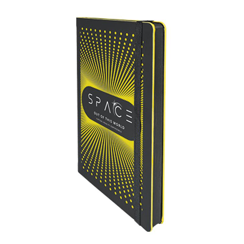 Black Laser Medium Ruled Notebook