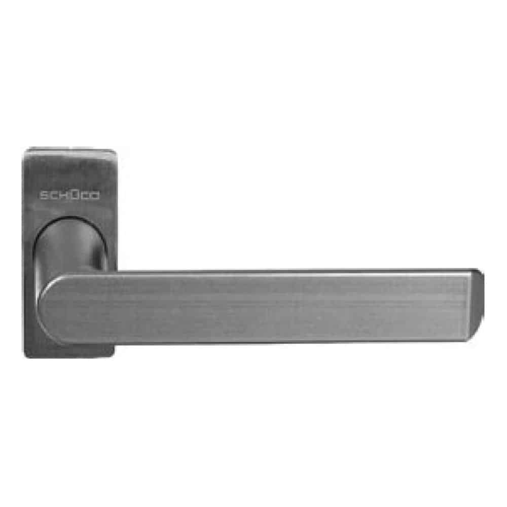 UK Suppliers Of Schuco Door Handle (Rectangle Backplate) Flat Design