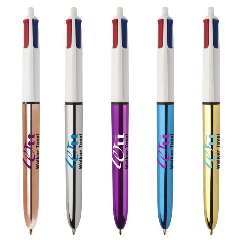 BIC® 4 Colours Shine ballpen Laser Engraving 360