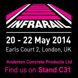 Anderton Concrete confirmed to exhibit at Infrarail 2014