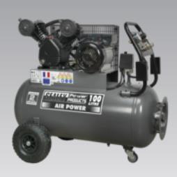 Compressor 100ltr Belt Drive 3hp with Front Control Panel