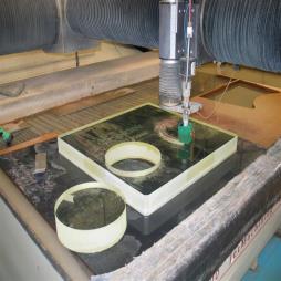 Waterjet Cutting on Hard Rubber