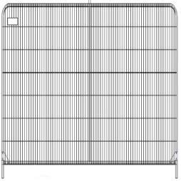 Round Top Temporary Fencing Panel With Centre Bar