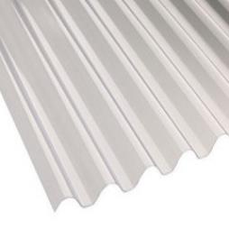 Corrugated Roof Sheet Clear PVC 0-8mm Lightweight 3" Profile
