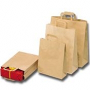 Folded paper handle bags