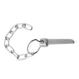 Zinc Plated Flat Cotter With Spring Ring & Chain