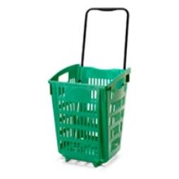 52L plastic trolley basket