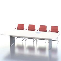 Rectangular Boardroom Table With Panel Base
