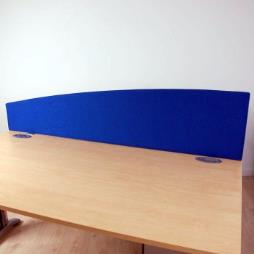 Blue Desk Mounted Wave Screens