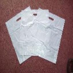 White Poly Carrier Bag 15 x 18 x 3 in 30 mu