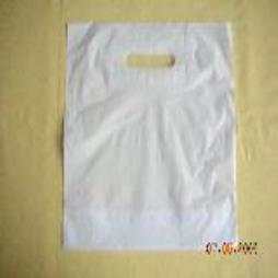 White Poly Carrier Bag 12 x 12 x 4 in 30 mu