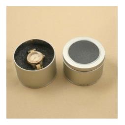 12 Aluminium Watch Boxes - Round Shaped