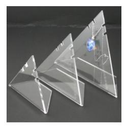 3 Acrylic Triangle Necklace Display Stand