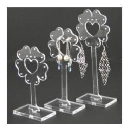3 Earrings Display Stand Flower Shaped