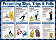 PREVENTING SLIPS, TRIPS & FALLS - HEALTH AND SAFETY POSTER