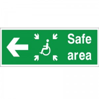 Safe Exit - Refuge - Left Arrow - Health and Safety Sign (FER.06)