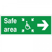 Safe Area - Refuge - Right Arrow - Health and Safety Sign (FER.07)