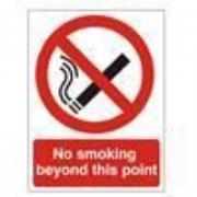 No Smoking Beyond This Point - Health & Safety Sign (PRS.07)