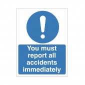 You Must Report All Incidents Immediately - Health and Safety Sign (MAG.01)