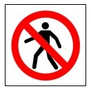 No Pedestrians - Health and Safety Sign (PRA.33)