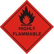 Highly Flammable Warning Label (HF21G)