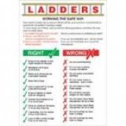 SAFE USE OF LADDERS HEALTH AND SAFETY AWARENESS POSTER (SHS026)