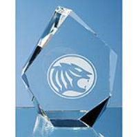 13cm Optical Crystal Facet Iceberg Award