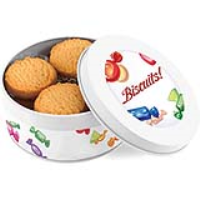 Treat Tin filled with Walkers shortbread biscuits