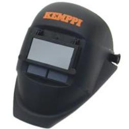 Kemppi ALFA Welding Helmet With 110mm x 60mm Flip Front For Grinding. Includes Amber Lower Window.