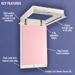 Loft Access Panel for Plasterboard/Plaster Ceilings- Profab 3000 Series