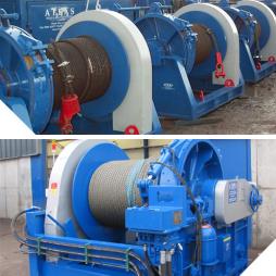 BASE MOUNTED HYDRAULIC WINCHES AND POWER PACKS