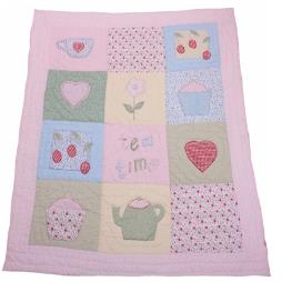 Tea Party Cot Bed Quilt