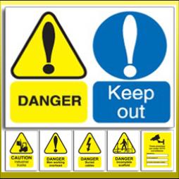 Warning Health and Safety Signs Reading