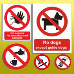Prohibition Health & Safety Sign Swindon