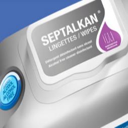 Septalkan Wipes Alcohol-Free High Level Disinfectant, Detergent Wipes
