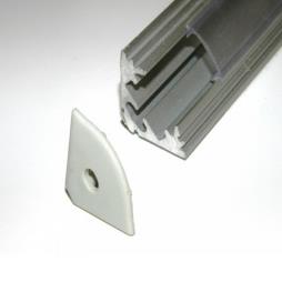P3 non-anodized (raw) aluminium profile / extrusion for LED lighting, 1m