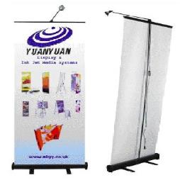 800mm Black Roller Banner Stand With Llight